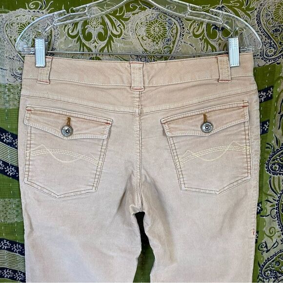 Y2K Mossimo Stretch Khaki Corduroy Flared Pants Size 7 - Picture 9 of 16